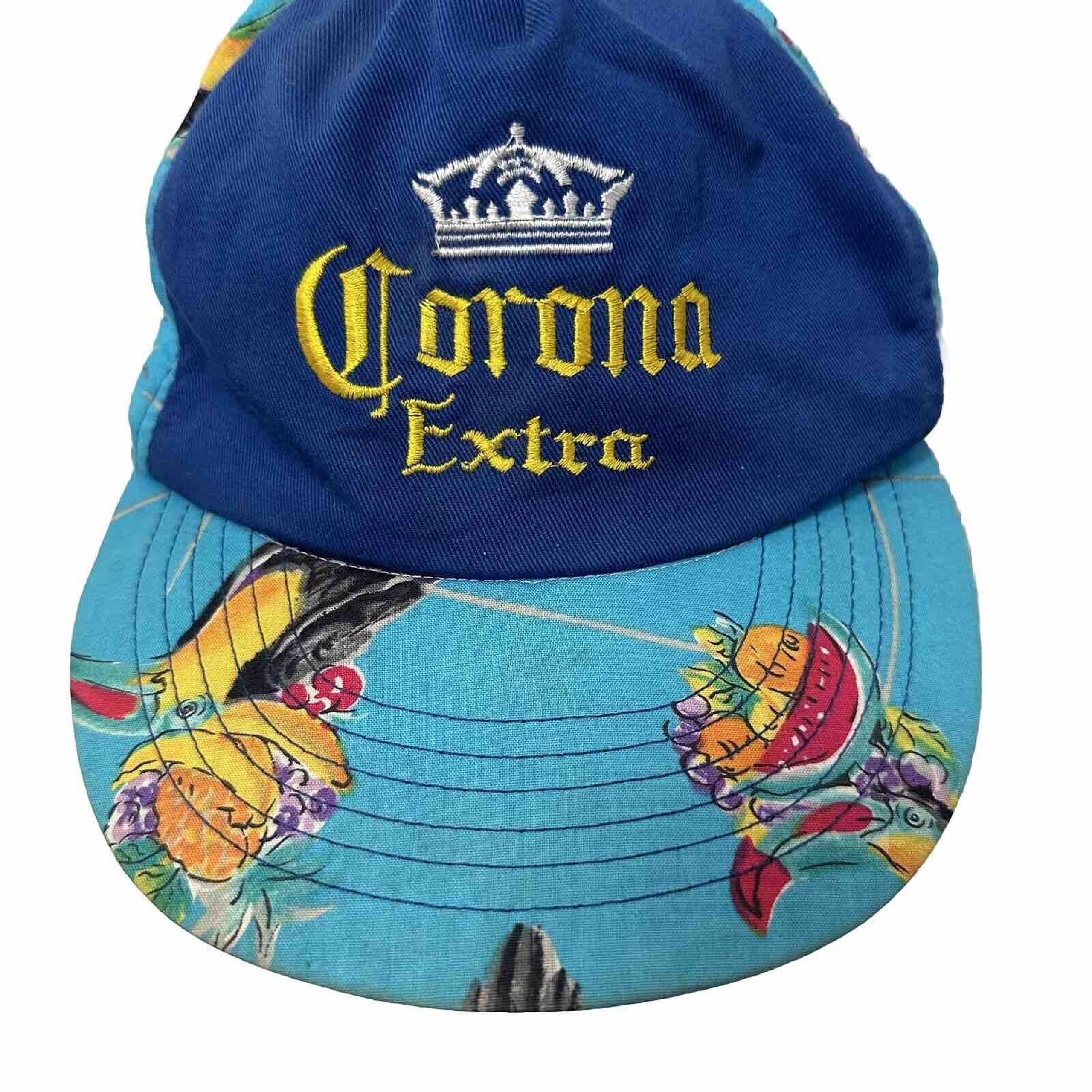 Vintage Corona Extra Hat Tropical Strapback Cap Beer 80s 90s Islander Tucan