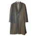 Fortini Mens Superfine Merino Wool Trench Coat Black Single Breasted Long Sleeve