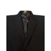 Fortini Mens Superfine Merino Wool Trench Coat Black Single Breasted Long Sleeve