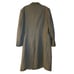 Fortini Mens Superfine Merino Wool Trench Coat Black Single Breasted Long Sleeve