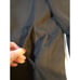 Fortini Mens Superfine Merino Wool Trench Coat Black Single Breasted Long Sleeve