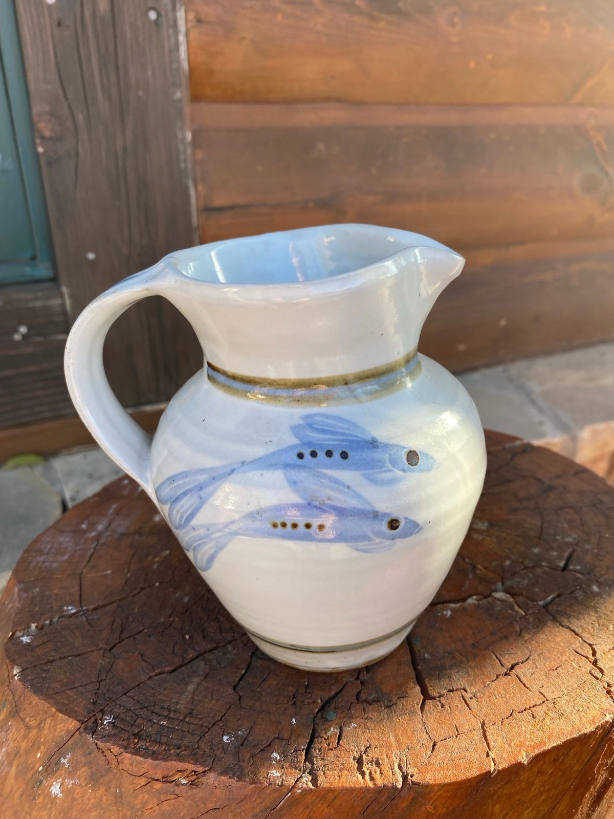 Simmon Pearce/ Miranda Thomas Blue Fish Small Pitcher