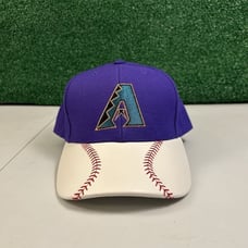 Vintage Arizona Diamondbacks Hat Cap Men Strapback Purple Baseball Feel Brim