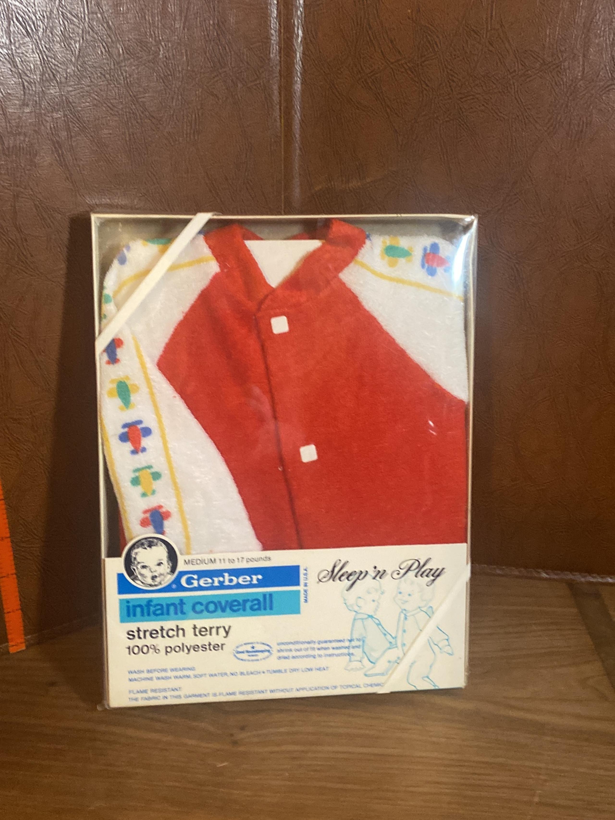 Vintage NOS Gerber Infant Coverall Sleep’ n Play