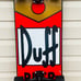 Santa Cruz Simpsons Duff Beer Can Cruiser Skateboard Red Black 27.5X10.5