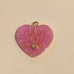 Chanel pink resin Heart pearls charm pendant