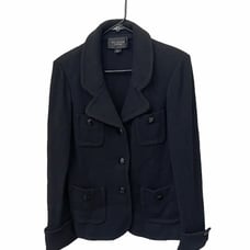St. John Caviar Black Knit Blazer