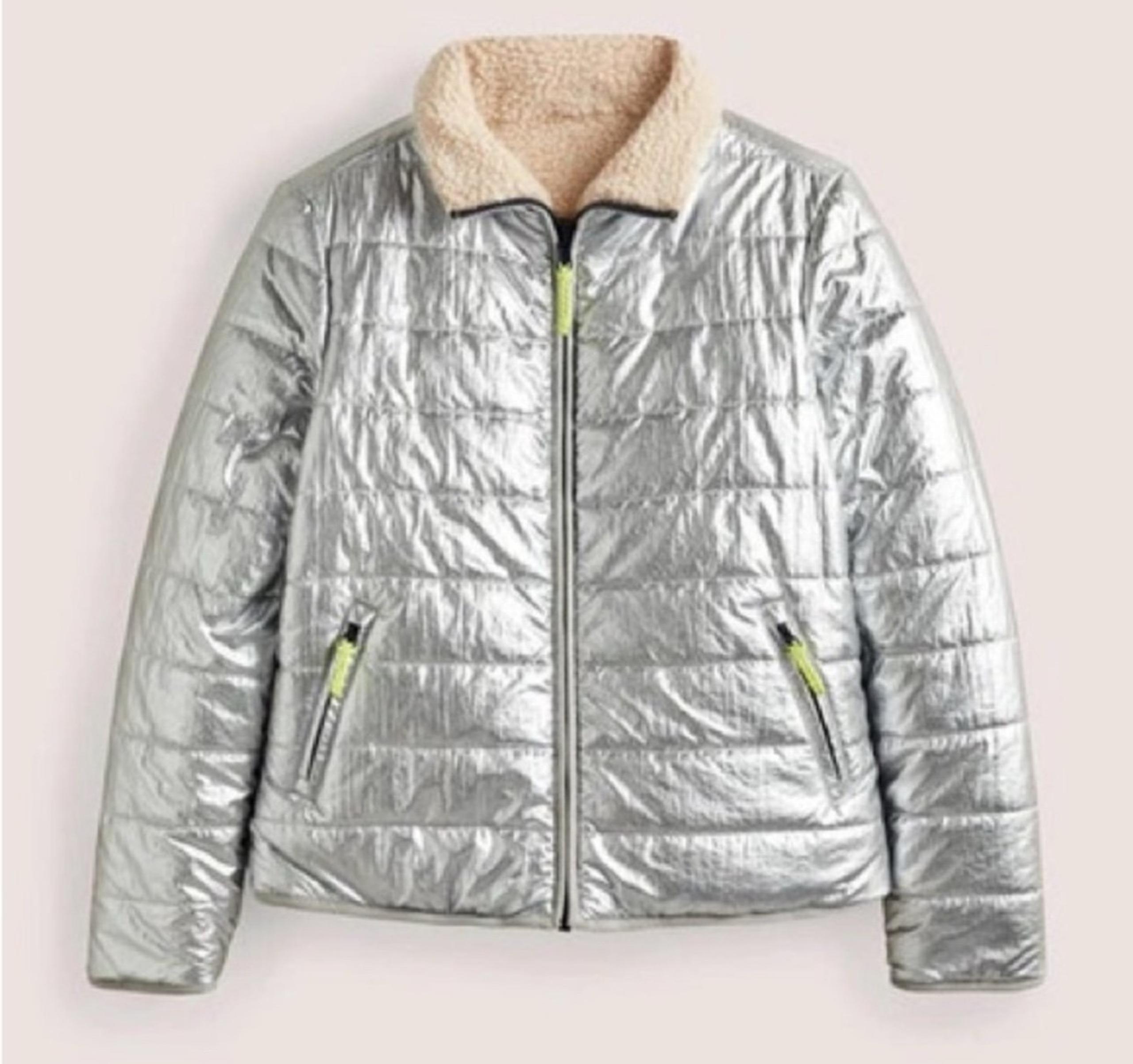 Boden Reversible Borg Puffer Fleece Jacket