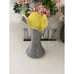 Studio Art Pottery Vase Signed Jen Gray Yellow Glaze Pottery Ceramic Vintage 8.5