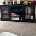 Retro TV Stand for 65 inch TV, TV Console Cabinet with Storage, Open Shelves