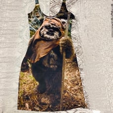 Ewok Star Wars Wicket BlackMilk Bodycon Mini Dress Rare Retired Limited Edition