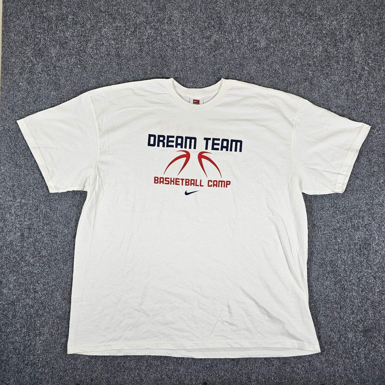 Vintage Nike 1992/1996 NBA Dream Team Damp Graphic Shirt White Men's Size 3XL
