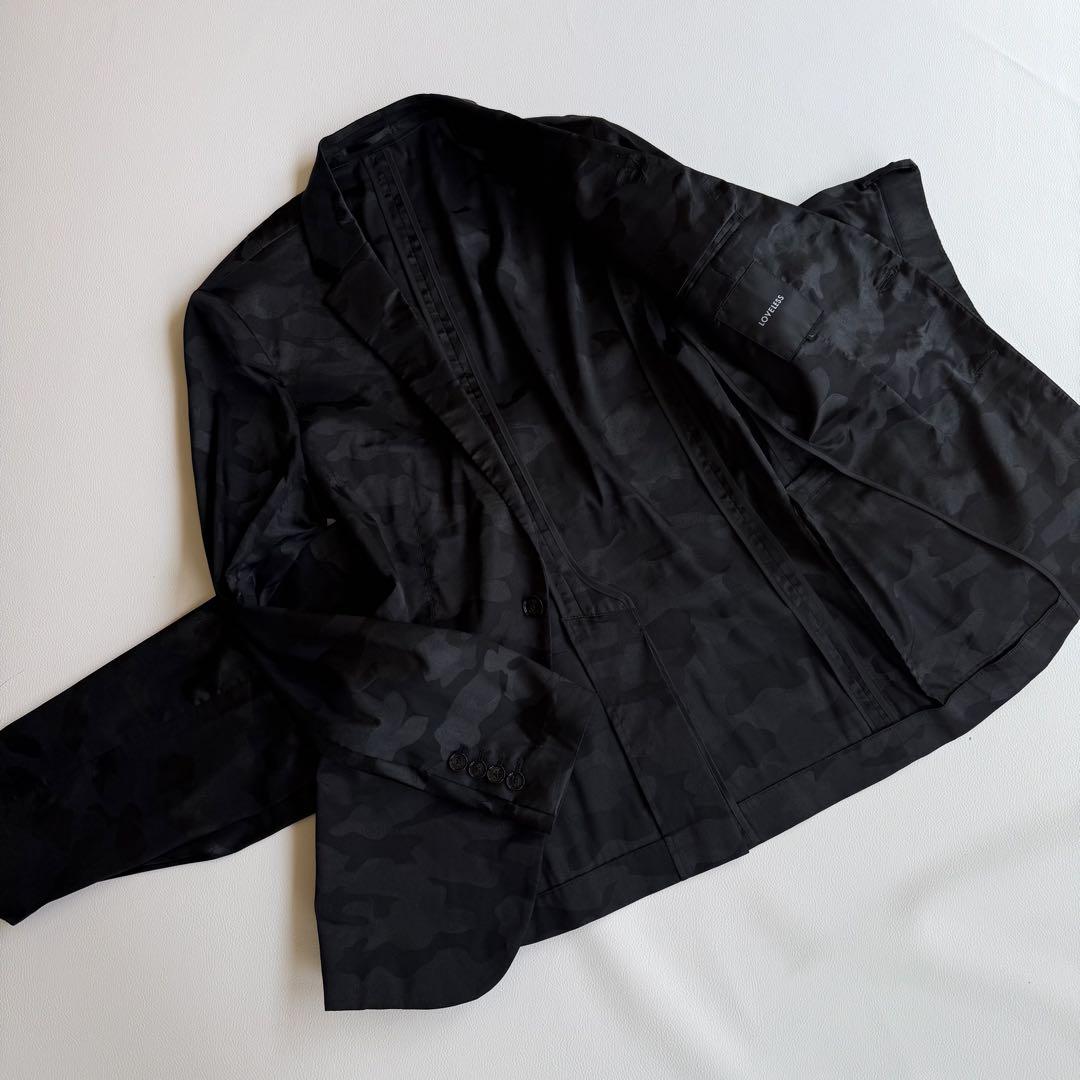 【Excellent Condition】 LOVELESS Suit Set, Camouflage Pattern, Travel Suit, Size L, Sanyo Shokai