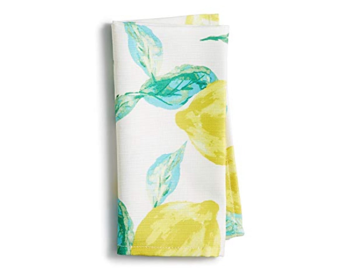 Set of 8 Bardwil Lemons 19 x 19 Indoor/Outdoor Napkins