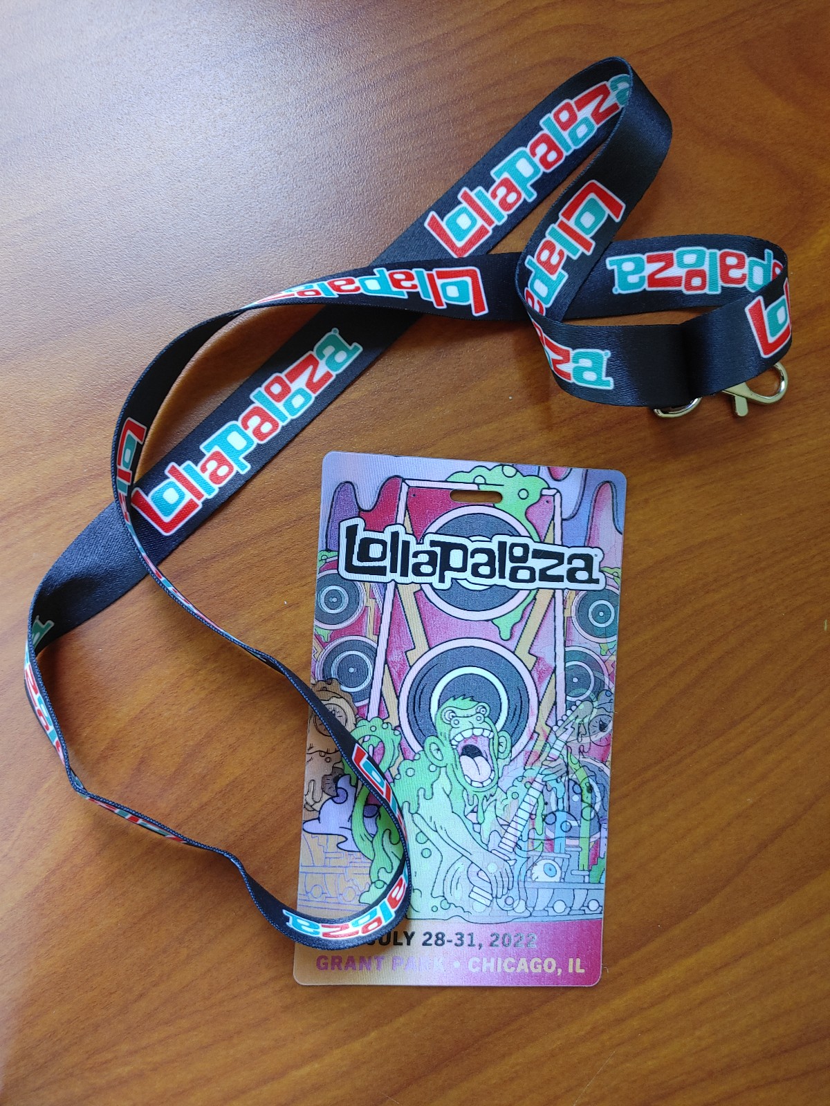 Lollapalooza 2022 official lanyard and collectible gift for VIPs