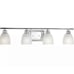 Progress Lighting Lucky Collection 4-Light Polished Chrome Bathroom Vanity Light