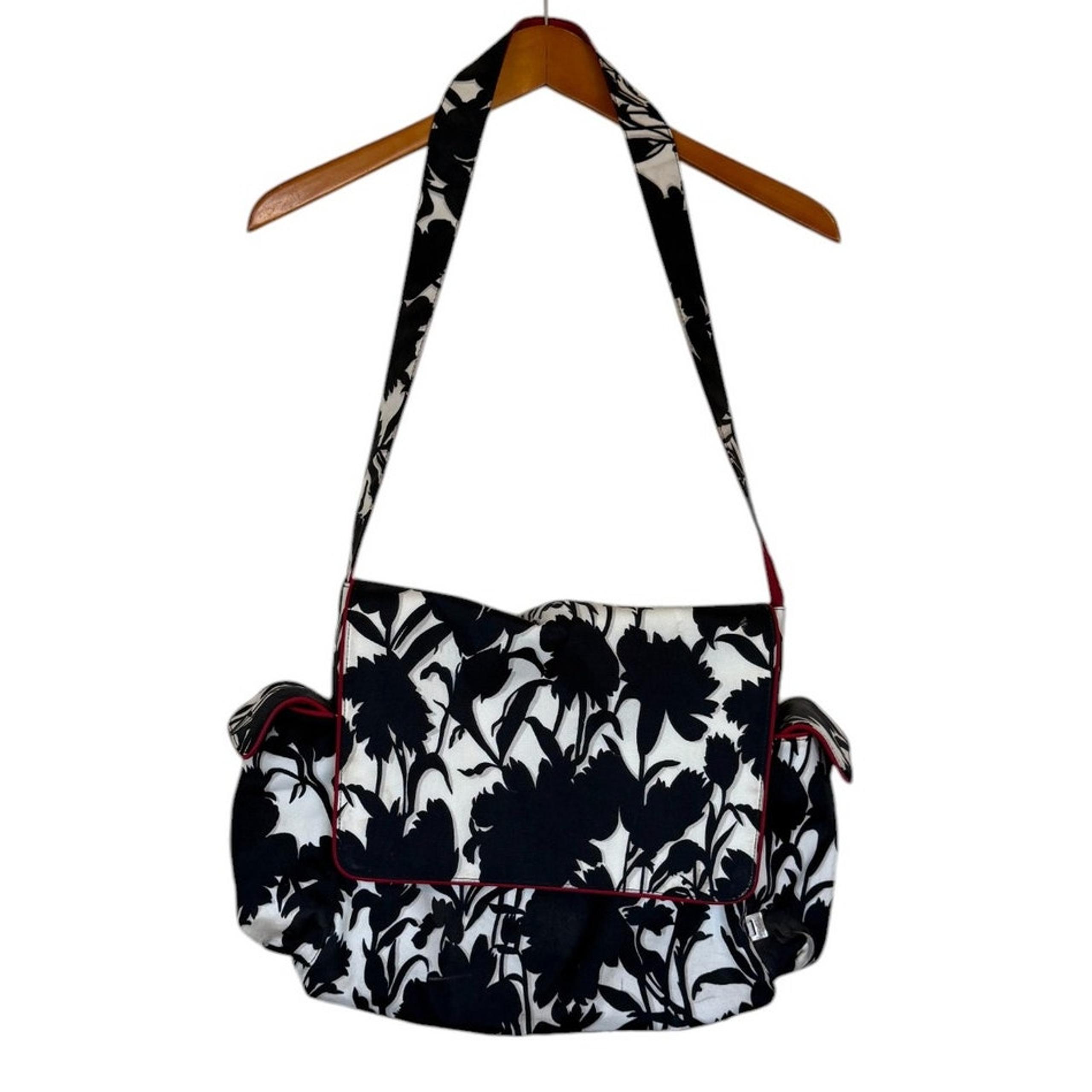 OiOi Australian Diaper Bag Mom Women Baby One Size Black Floral Canvas Messenger