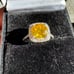 925 sterling silver 2.25 CTW yellow & white Moissanite ring size 7
