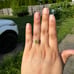 925 sterling silver 2.25 CTW yellow & white Moissanite ring size 7