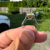 925 sterling silver 2.25 CTW yellow & white Moissanite ring size 7