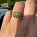 925 sterling silver 2.25 CTW yellow & white Moissanite ring size 7