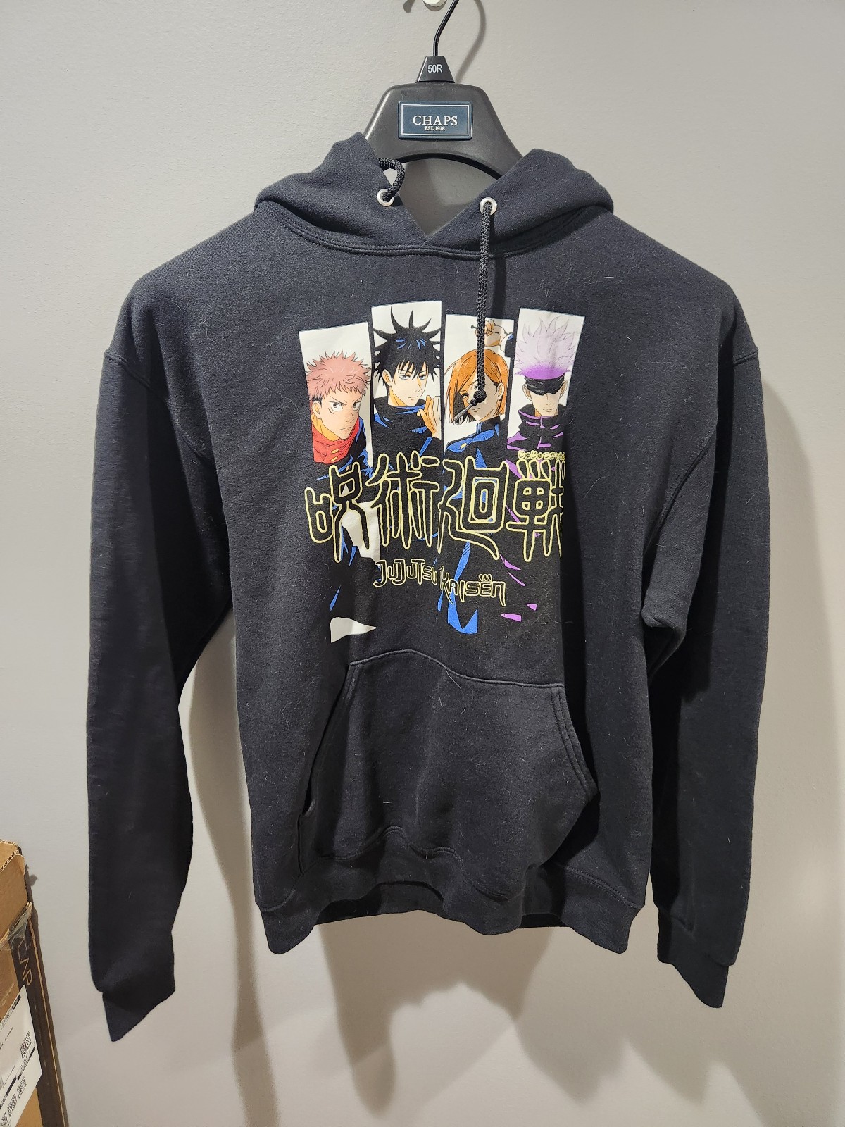 Jujutsu Kaisen Anime Hoodie Graphic Mens Large Black crunchyrolls size medium
