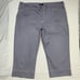 Gray Cropped Capri Pants Women’s 16 Pedal Pushers Calf Summer Preppy Minimalis