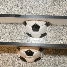 Soccer ball shelves