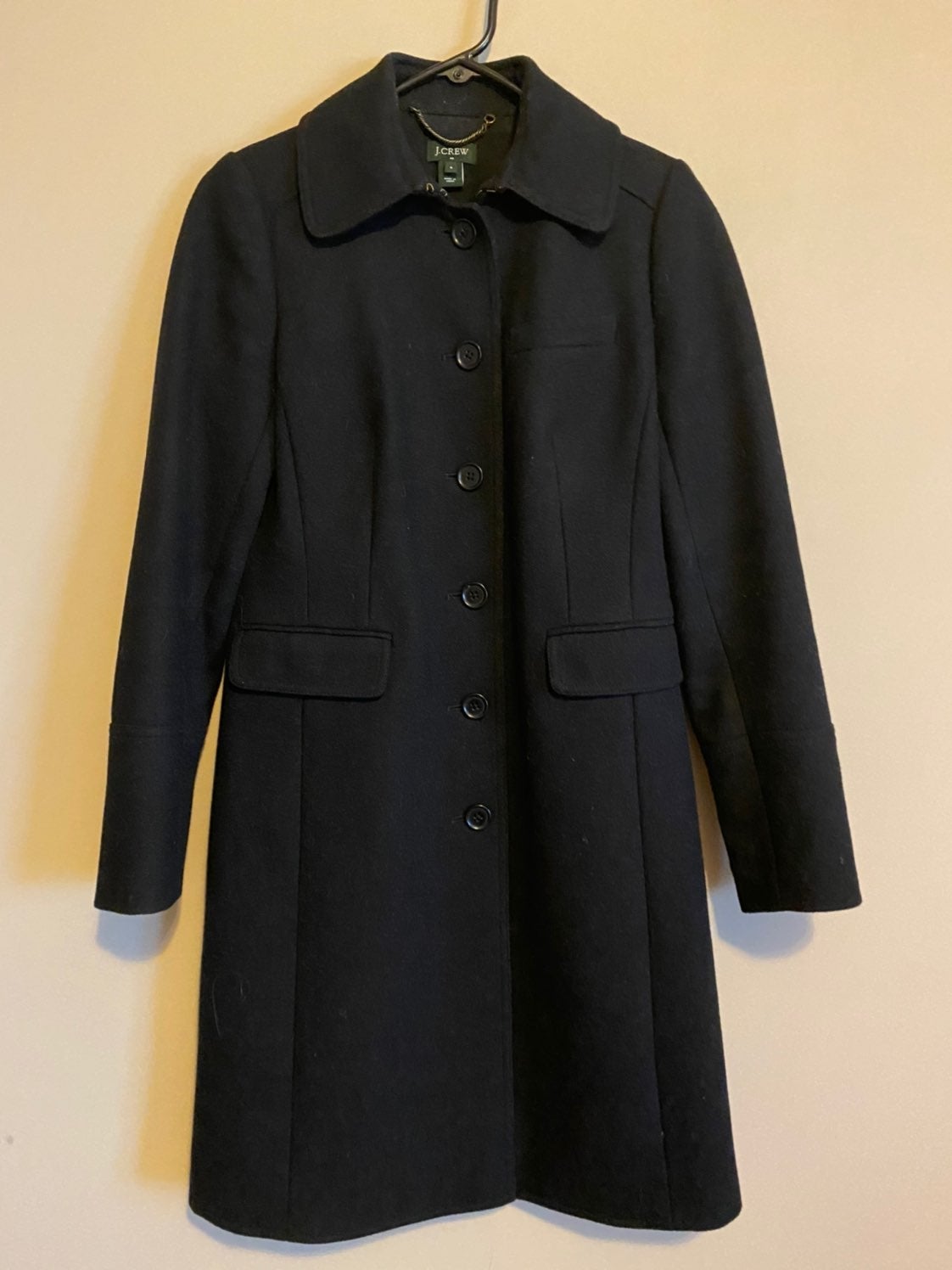 Wool JCrew Coat Black