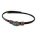 925 Silver Glass Evil Eye Brown Silicone Choker Necklace