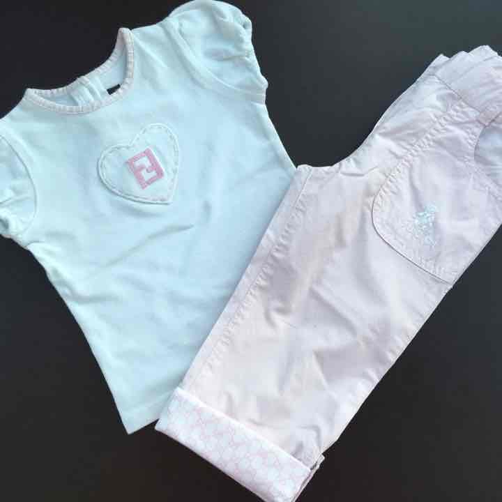 Gucci pants Fendi tshirt 12-18M