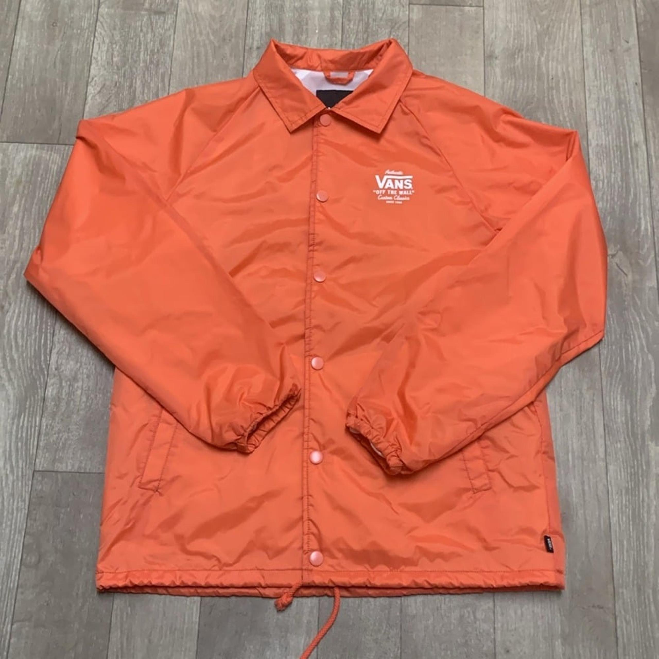Mens Vans Torrey Coach Windbreaker Snap Button Lightweight Jacket