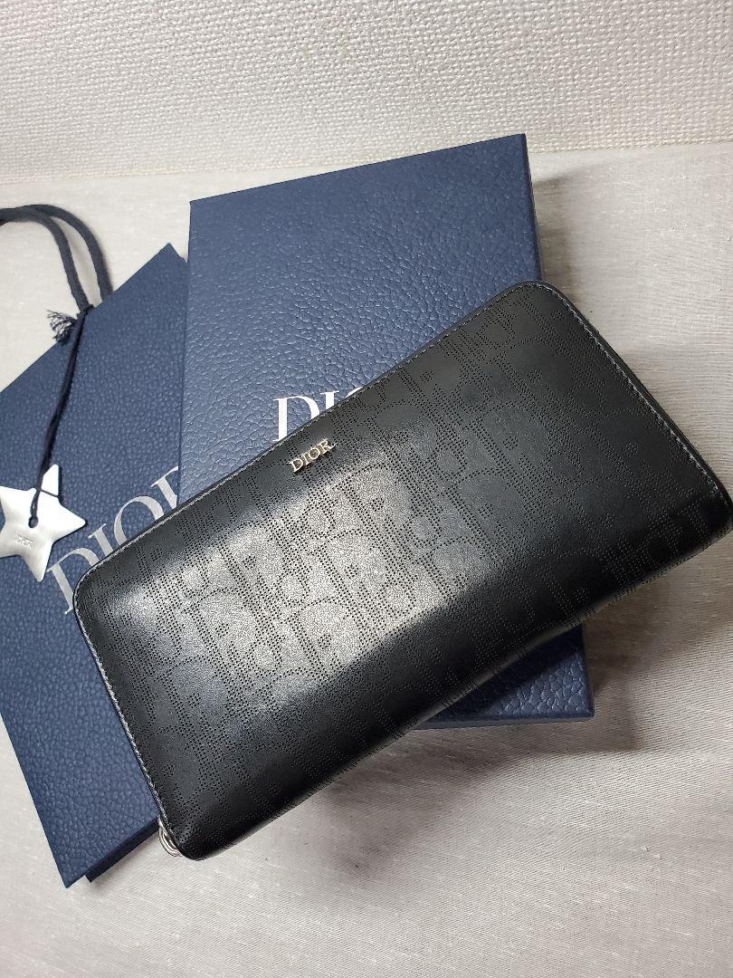 Dior Oblique Round Zip Long Wallet