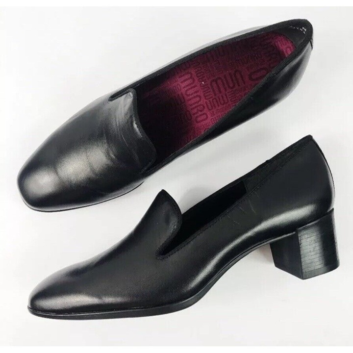 Munro Allee Black Kid Leather 9 M Womens Loafer Pumps M310781 NIB Heels Office