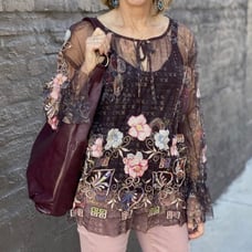 Johnny Was Top Blouse Tunic NWT XL