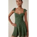 Reformation Niara Green Print Mini Smocked Sundress New With Tags Size 12