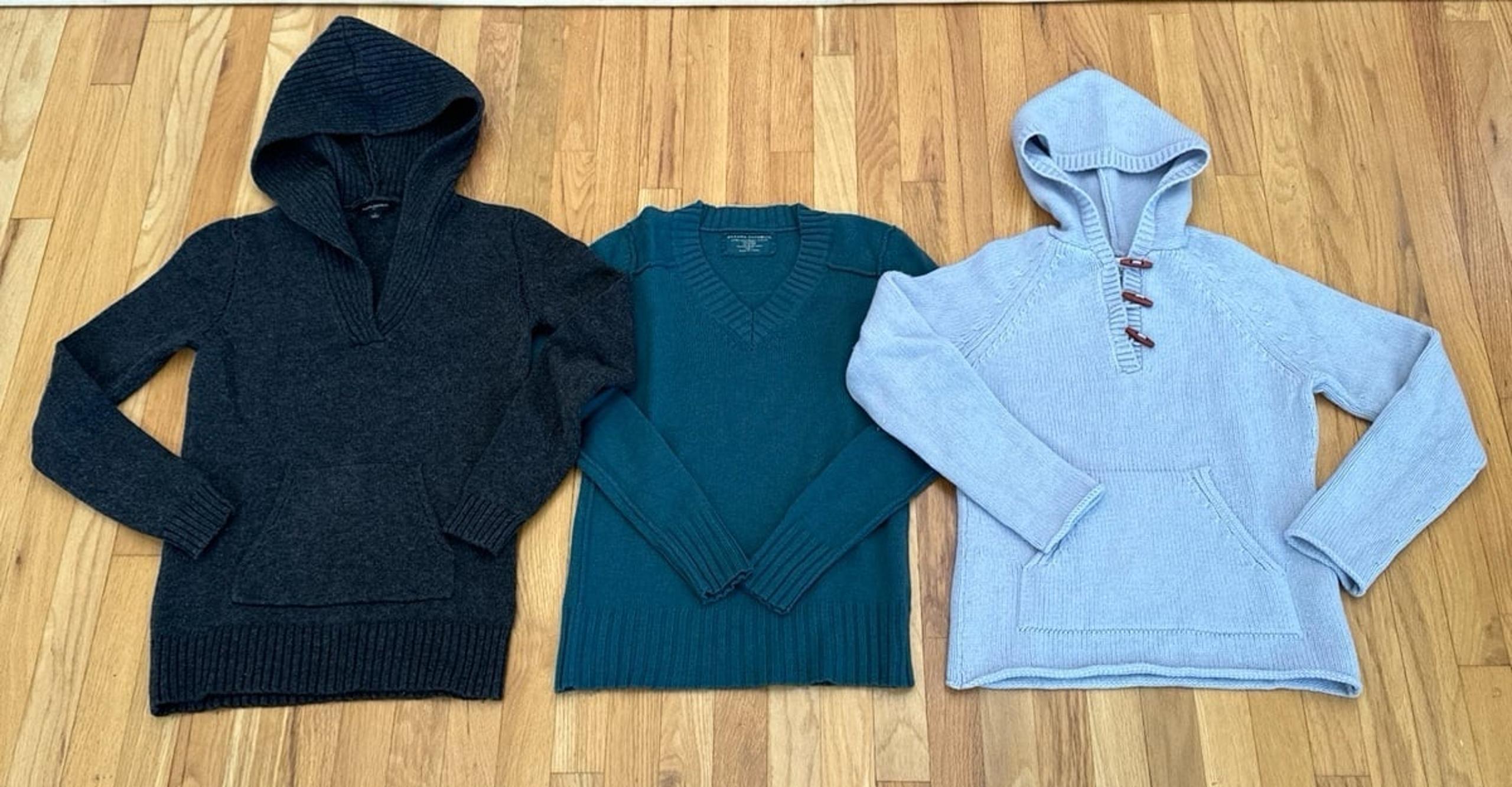 3x Hoodie Banana Republic chunky Hooded Wool Sweaters - size Small