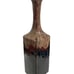 27” Vintage 1960’s Signed Studio Art Pottery Ribbed Vase Drip Glaze