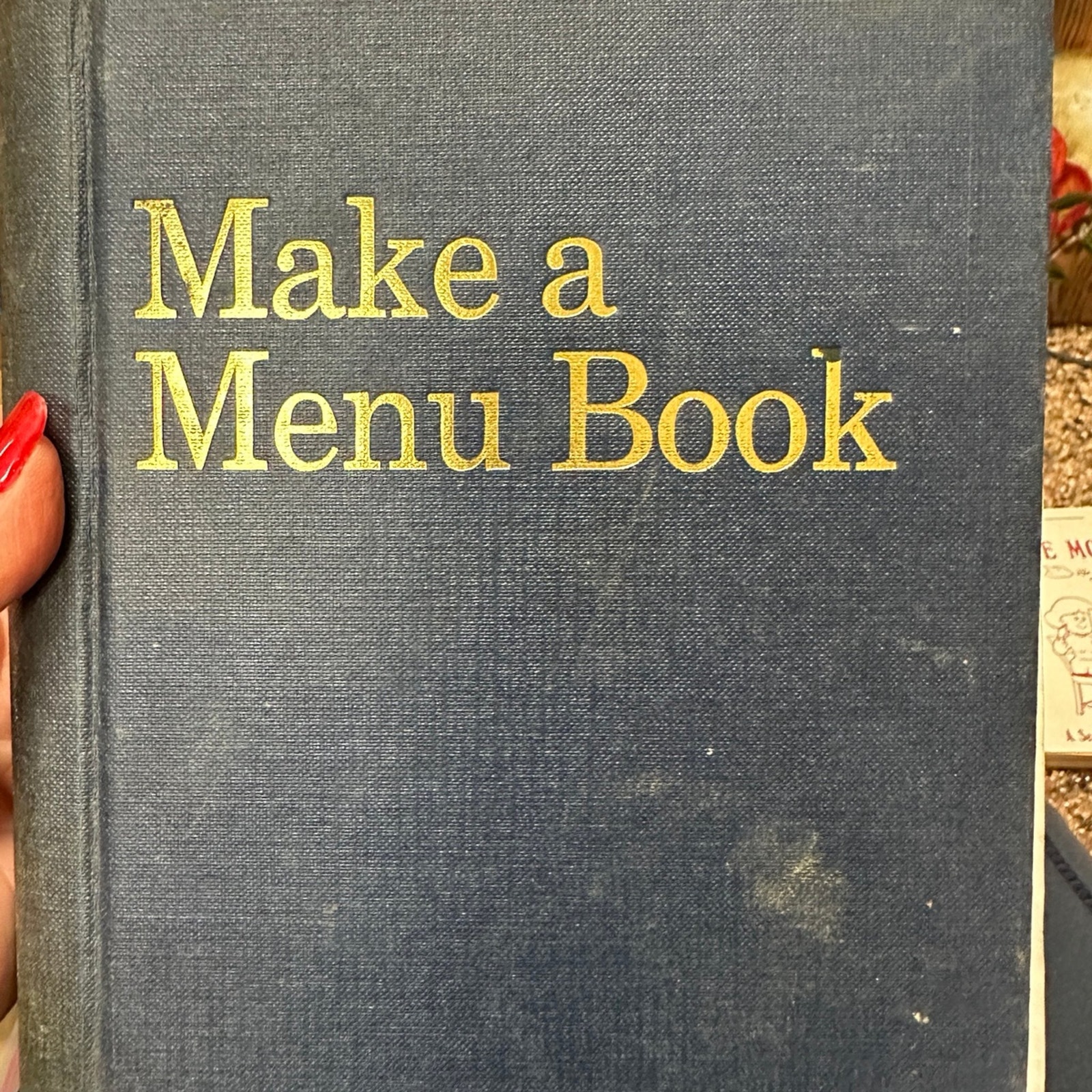 Vintage Marguerite Patten's Make A Menu Book (Hard Cover)