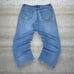 Vintage Jos A Bank Jeans Light Wash Baggy Wide Leg Fit Denim Y2K