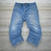Vintage Jos A Bank Jeans Light Wash Baggy Wide Leg Fit Denim Y2K