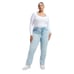 NWT Good American Good Boy Straight Curve Jeans Indigo Light Wash Women Blue 16