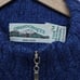Aran Crafts Sweater Medium Merino Wool Cable Knit Fisherman Chunky Full Zip Blue