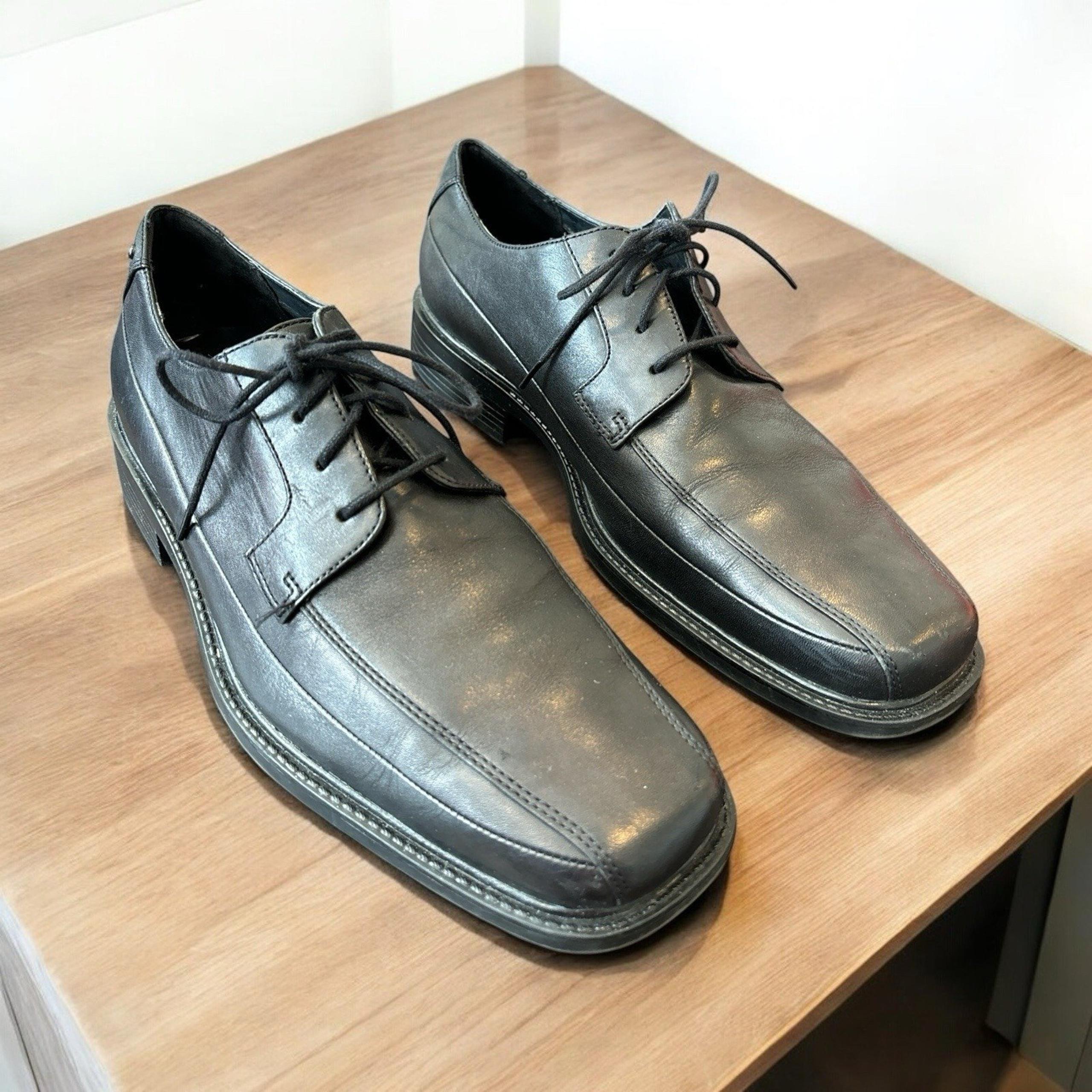 Men's ROCKPORT Black Leather Lace Up Dress Shoes Sz 11 M