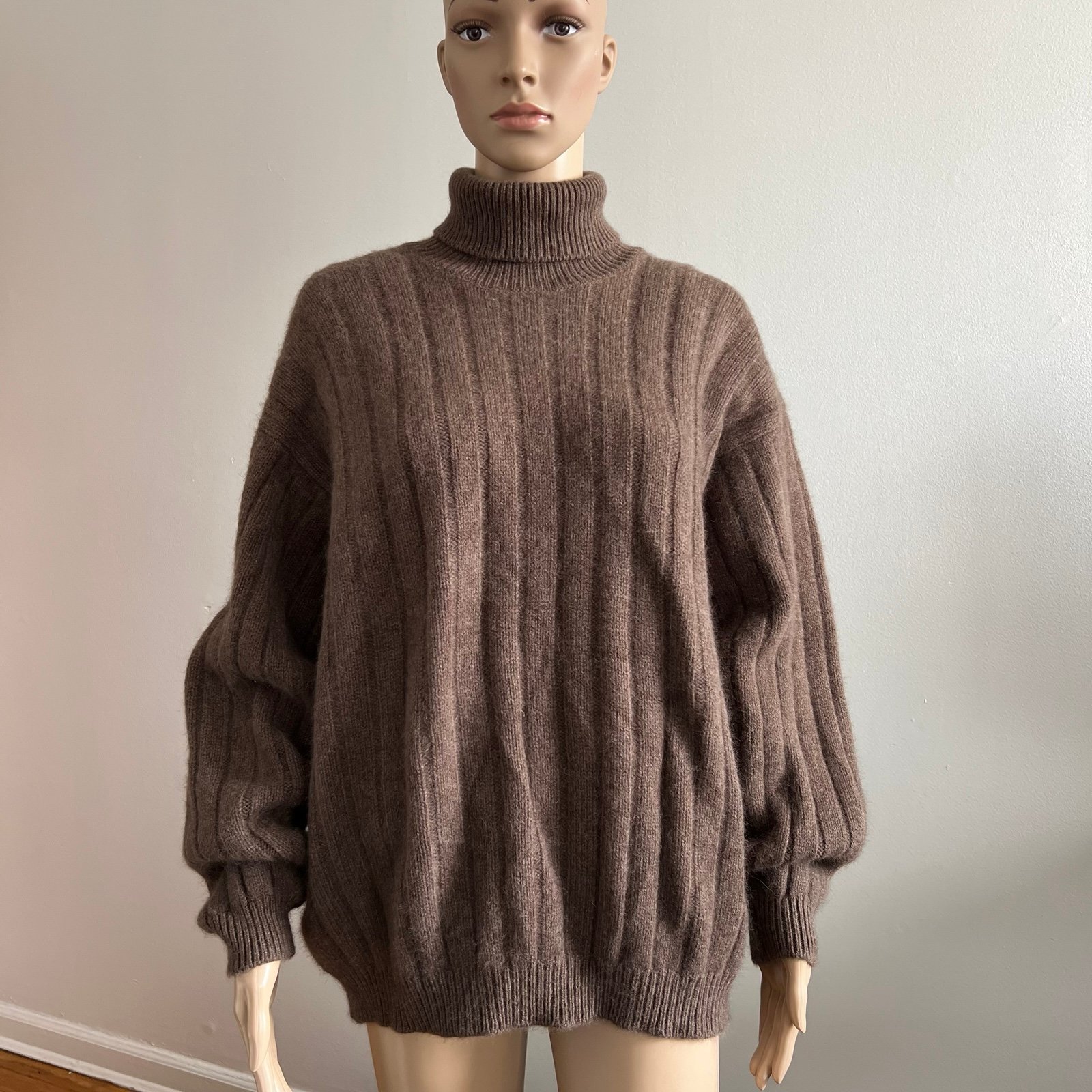 Peter Scott Wool Angora Knit Long Sleeve Turtleneck Sweater Size 42