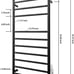 Towel Warmer Wall Mounted with Built-in Timer 12 Bars Towel Heater Matte Black