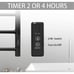 Towel Warmer Wall Mounted with Built-in Timer 12 Bars Towel Heater Matte Black