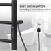 Towel Warmer Wall Mounted with Built-in Timer 12 Bars Towel Heater Matte Black