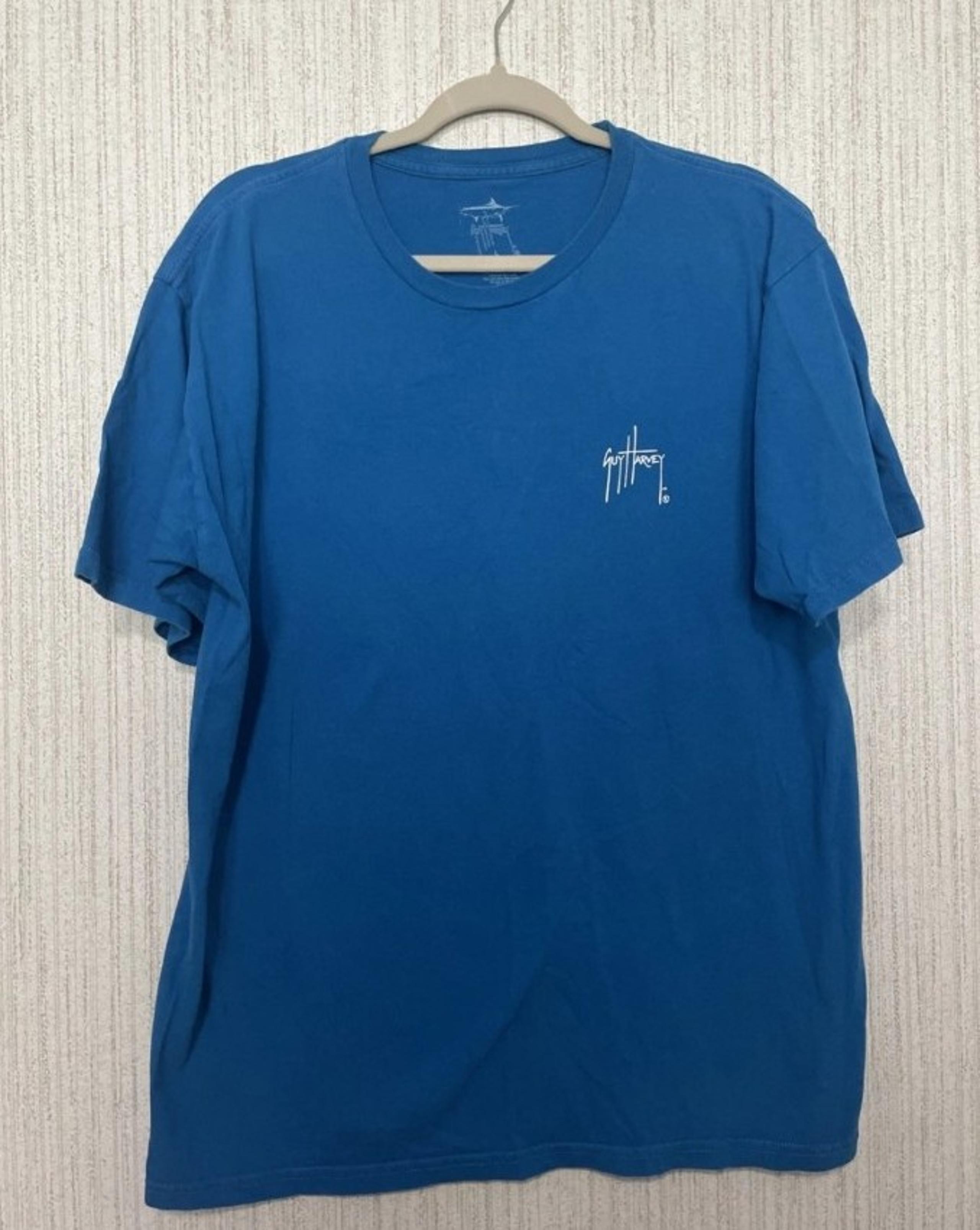 Guy Harvey Men’s Size Large Blue Fishing Shirt