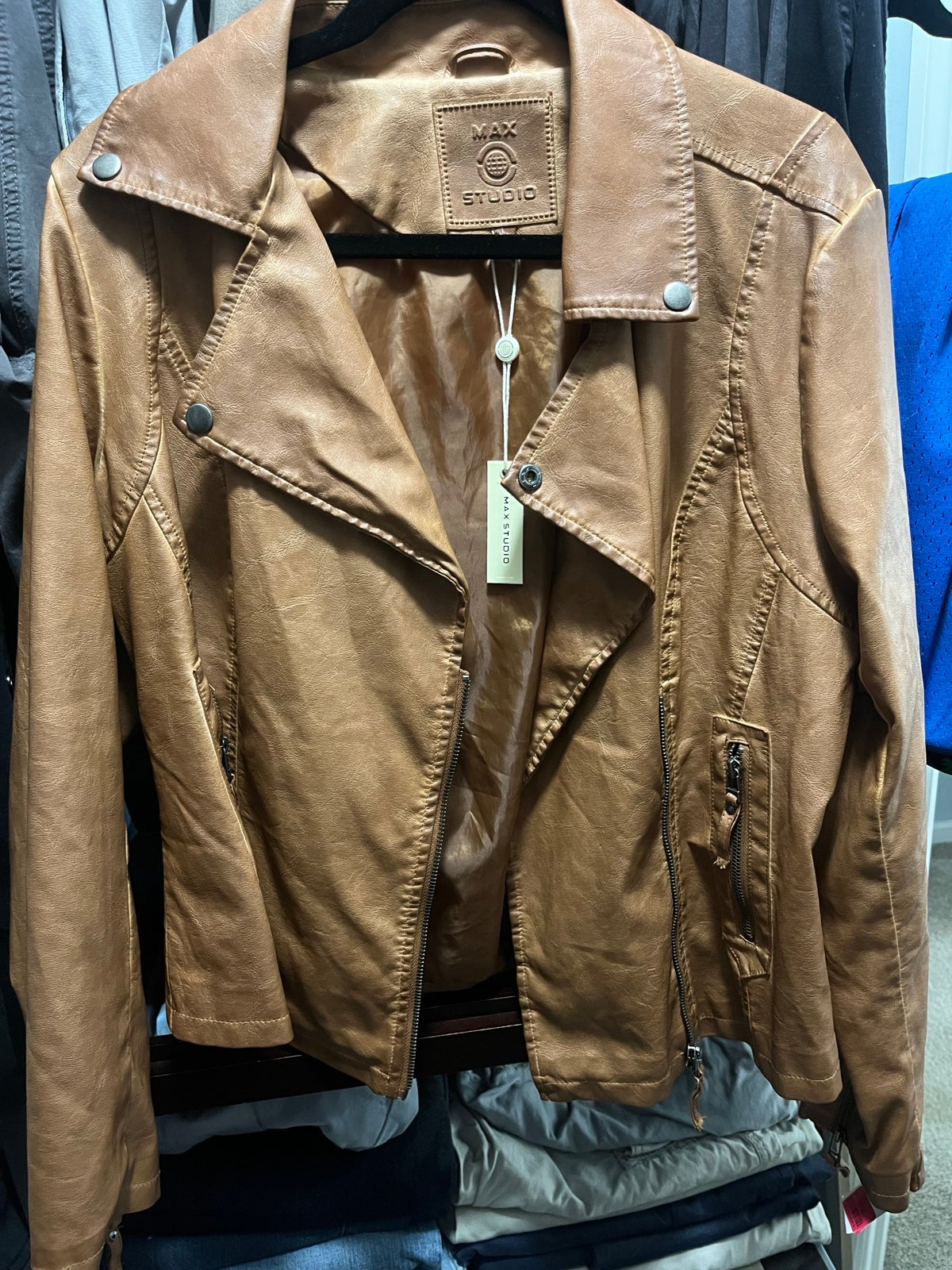Faux leather jacket